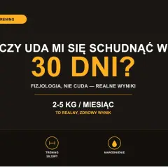 Czy schudnę w 30 dni? Klucz to deficyt kaloryczny, trening i sen. Realne wyniki 2-5 kg/miesiąc.