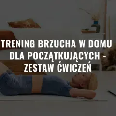 Kobieta wykonuje ćwiczenia na brzuch w domu, korzystając z laptopa.